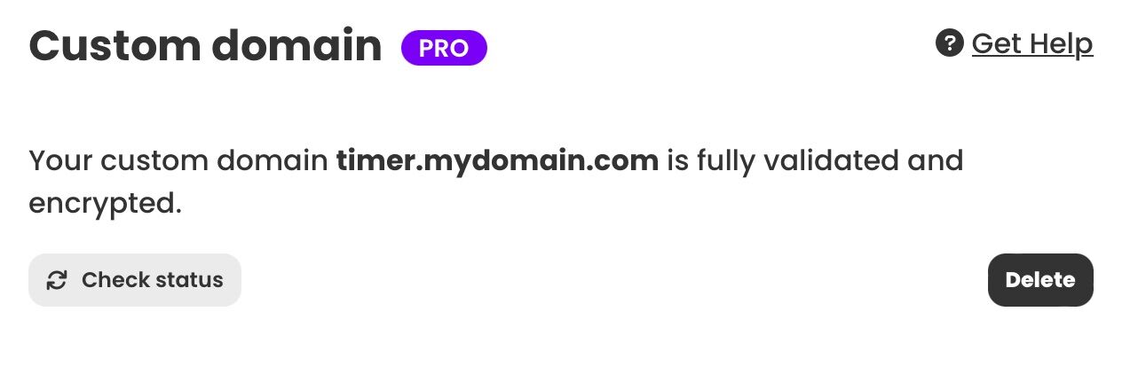 Custom domains fully validated