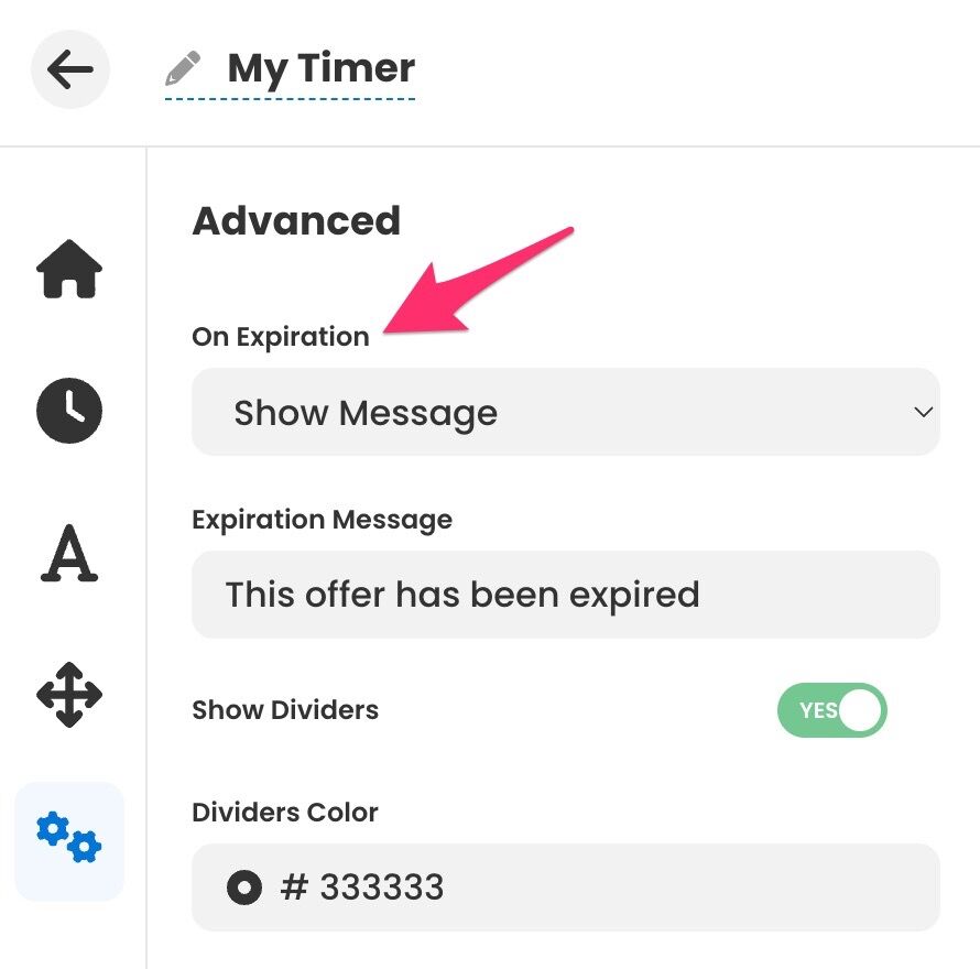 Configure advanced options